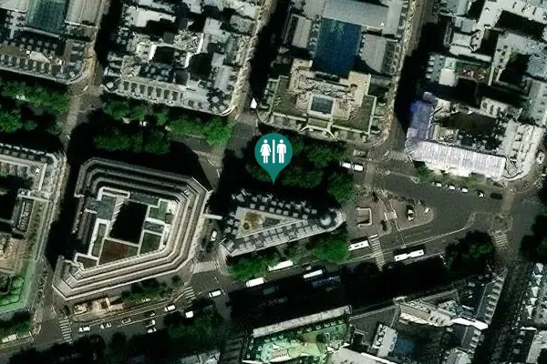 Satellite view of JCDecaux toilet