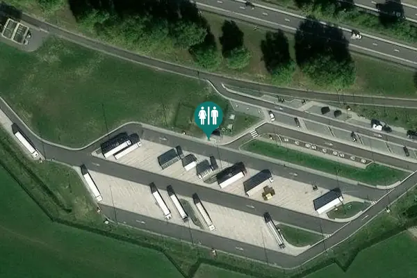 Satellite view of Koning Boudewijnsnelweg Toilet