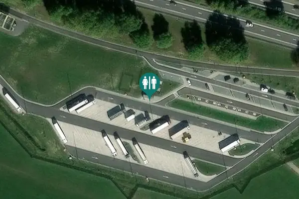 Satellite view of Koning Boudewijnsnelweg Toilet