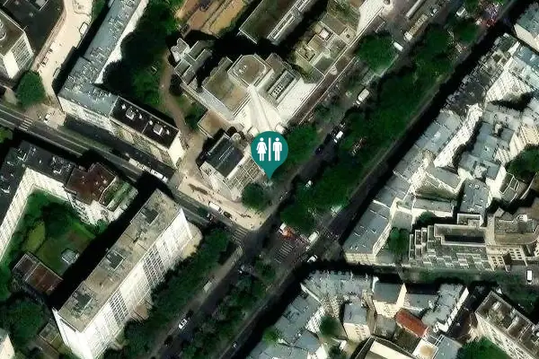 Satellite view of Avenue de Flandre 69 Toilet