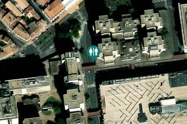 Satellite view of Les Jardins de Gambetta Toilet