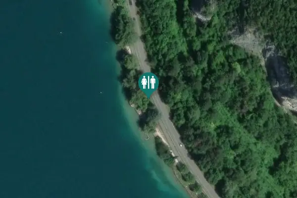 Satellite view of Voie Verte Tour du Lac d'Annecy Toilet