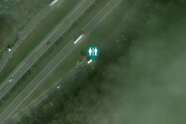 Satellite view of König Baudouin Autobahn - Autoroute Roi Baudouin Toilet