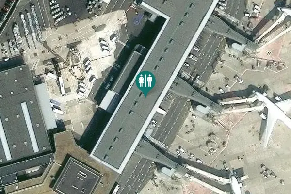 Satellite view of Rue de Madrid Toilet