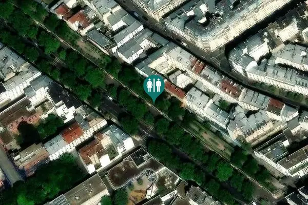 Satellite view of Coulée Verte René-Dumont Toilet