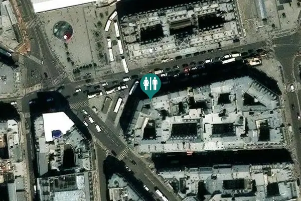 Satellite view of Rue Saint-Lazare 123 Toilet
