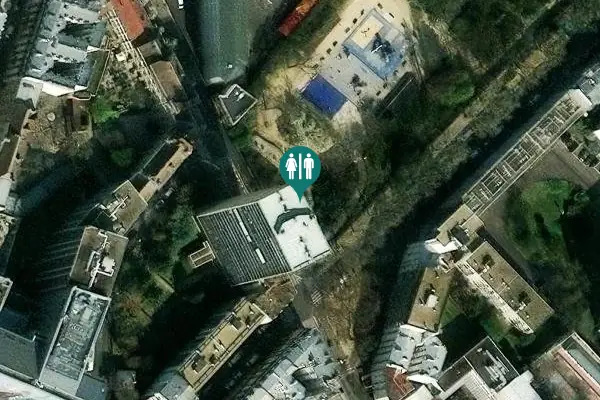Satellite view of Rue Corvisart 50 Toilet