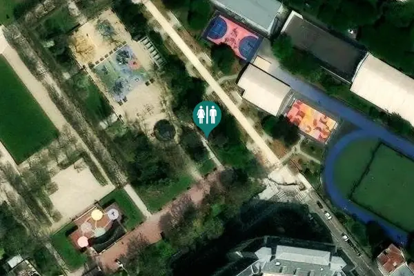 Satellite view of Rue Charles Moureu 36 Toilet